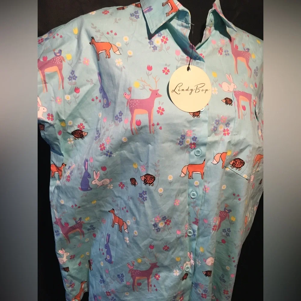 NWT Teal Woodland Top - Picture 2 of 5